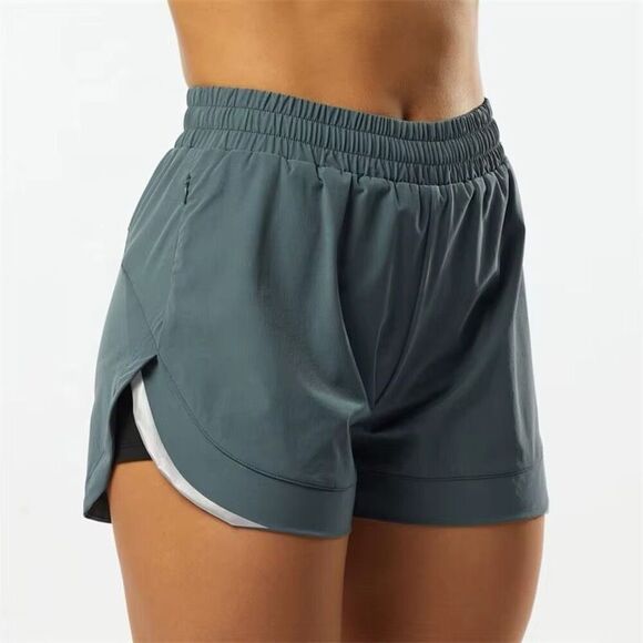 Alphalete Stride Shorts 3" In Halo Gray/Bluish Size S - Picture 2 of 7